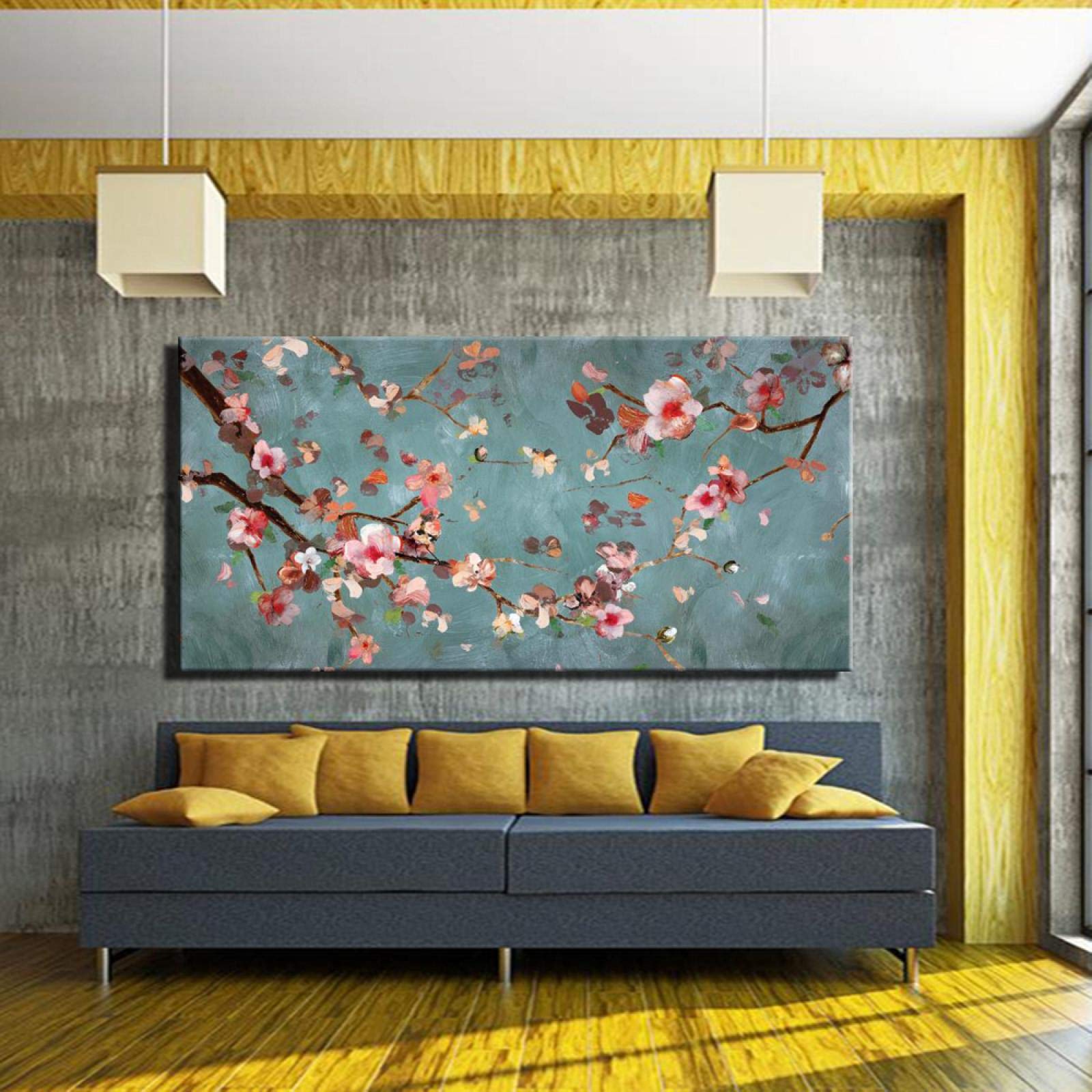 Amazon.co.jp: 梅の花のキャンバスの絵画古典的な花のポスターと