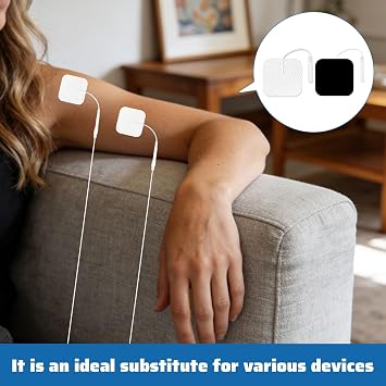 20 Pcs Electrode for Tens Machine Pads, 50 x 50mm Muscle,Back Pain-Relief Self-Adhesive Resuable Replacements for Tens Pads Suitable for Beurer,Lloyds,Sanitas,OBI, Healthcareworld