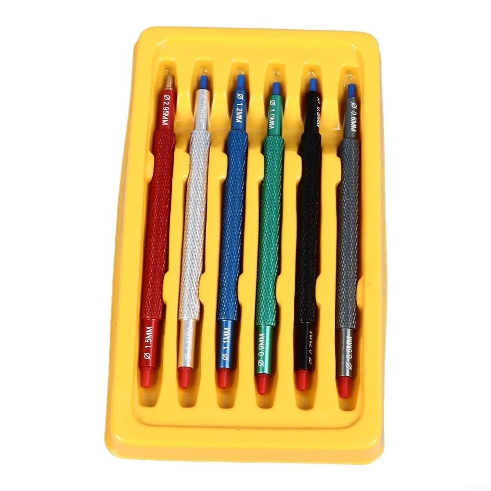 Lot de 6 poussoirs en métal pour montre avec 12 tailles de boîtiers