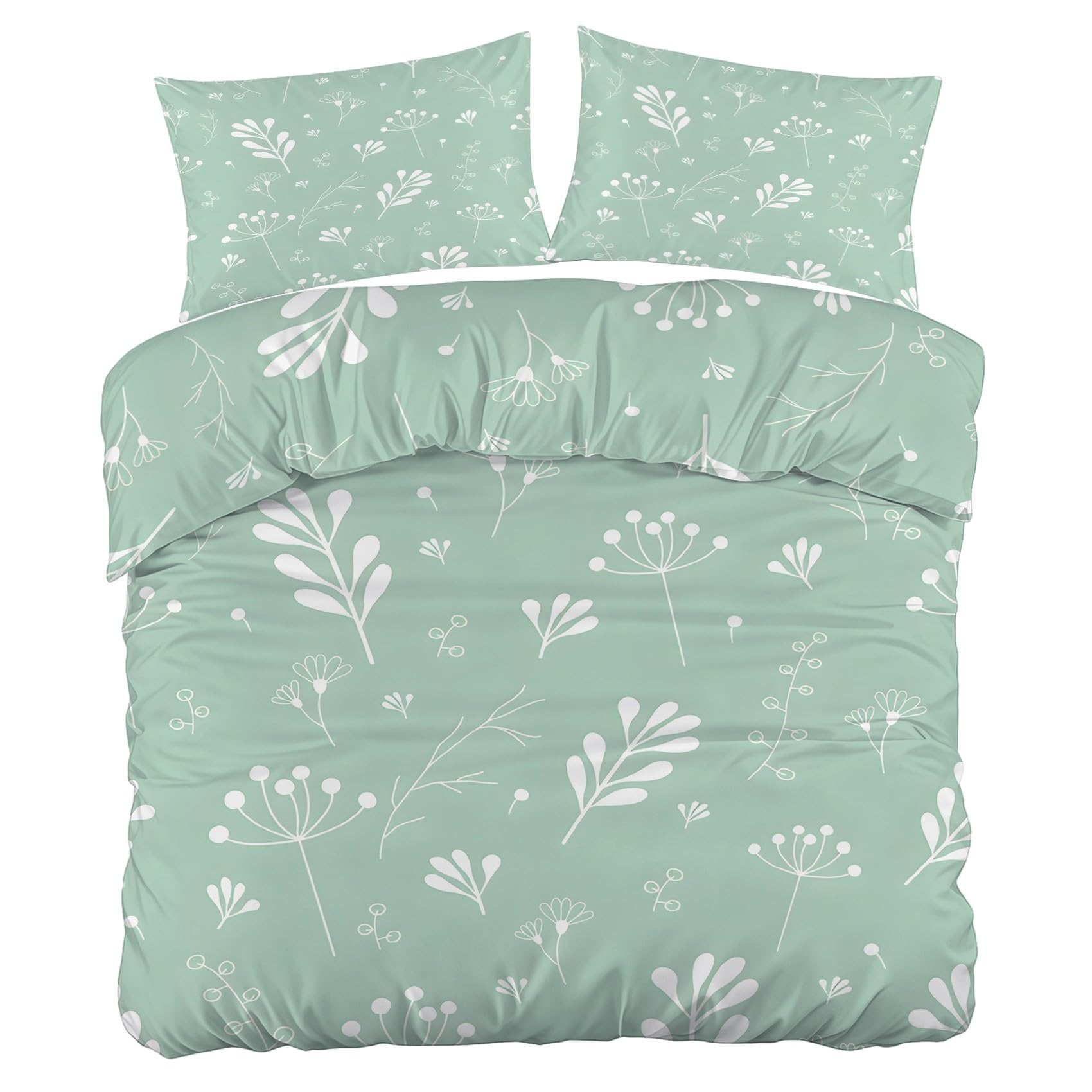 Parure de couette fleurie 240x260 en microfibre pour une chambre style nature