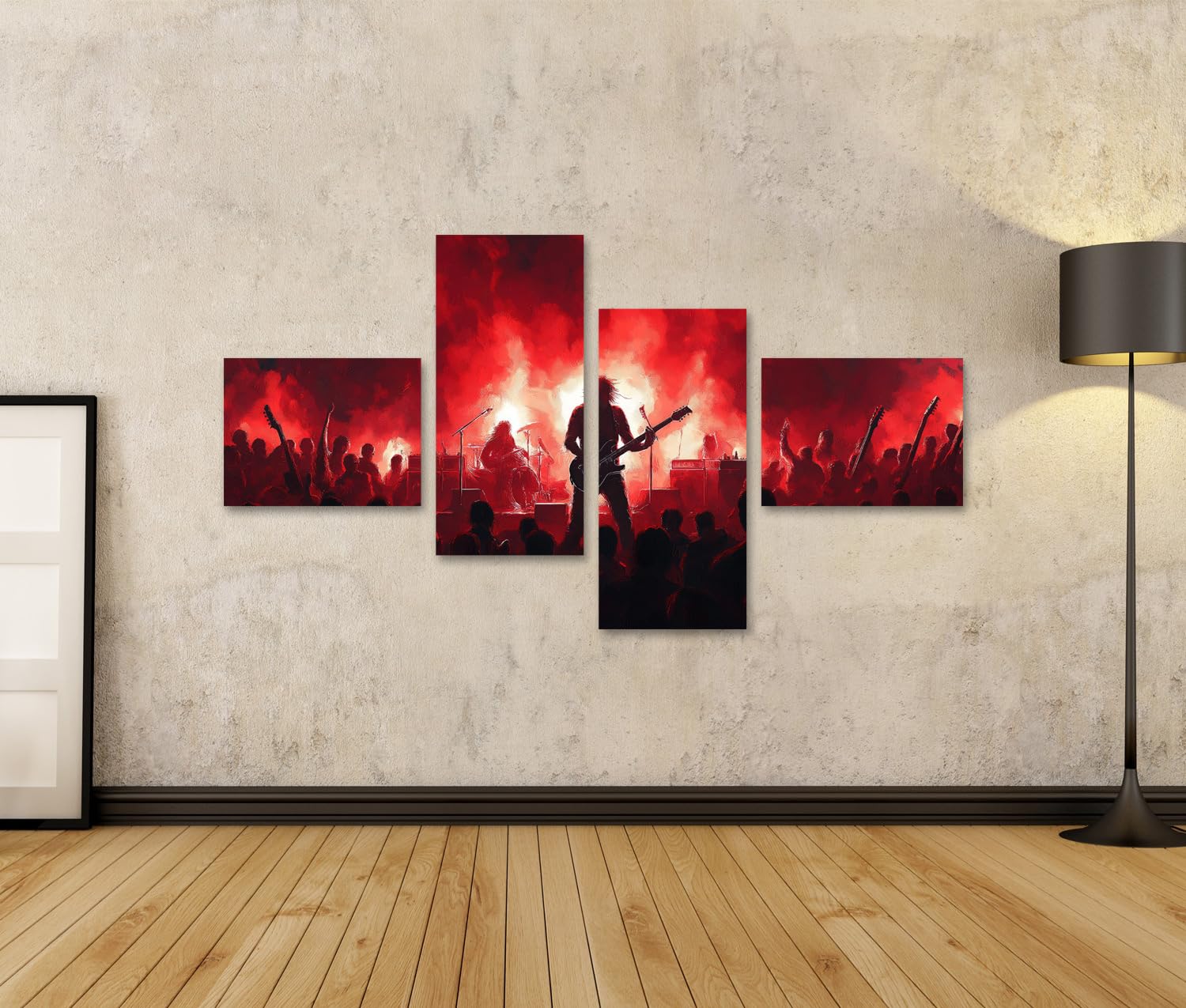 islandburner Tableau sur toile - Groupe de rock en action de concert pour les fans de musique - Images murales - Poster