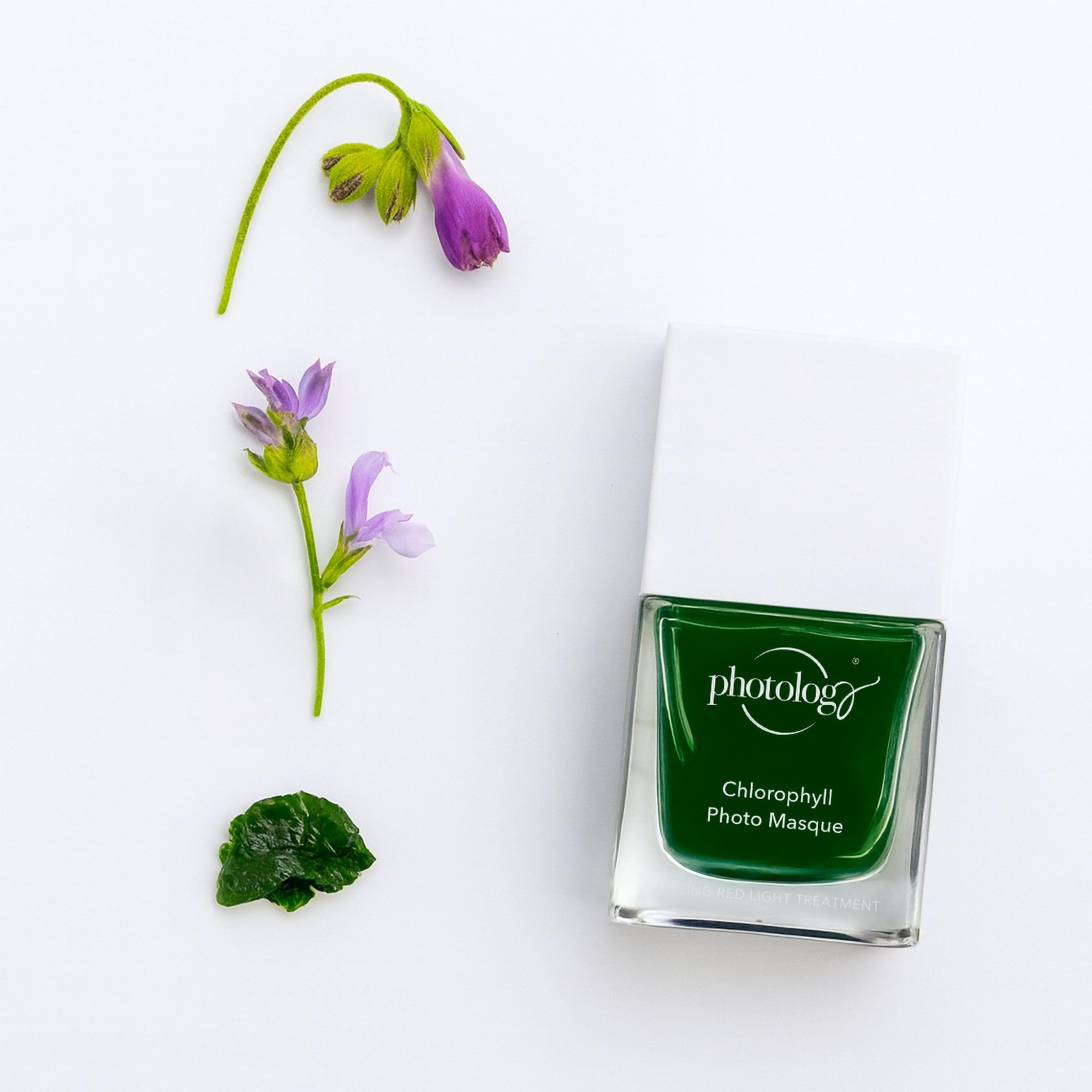 Masque photo à la chlorophylle, masque visage pour luminothérapie rouge, réduit les ridules et rafraîchit tous les types de peau grâce à la centella asiatica – 30 ml