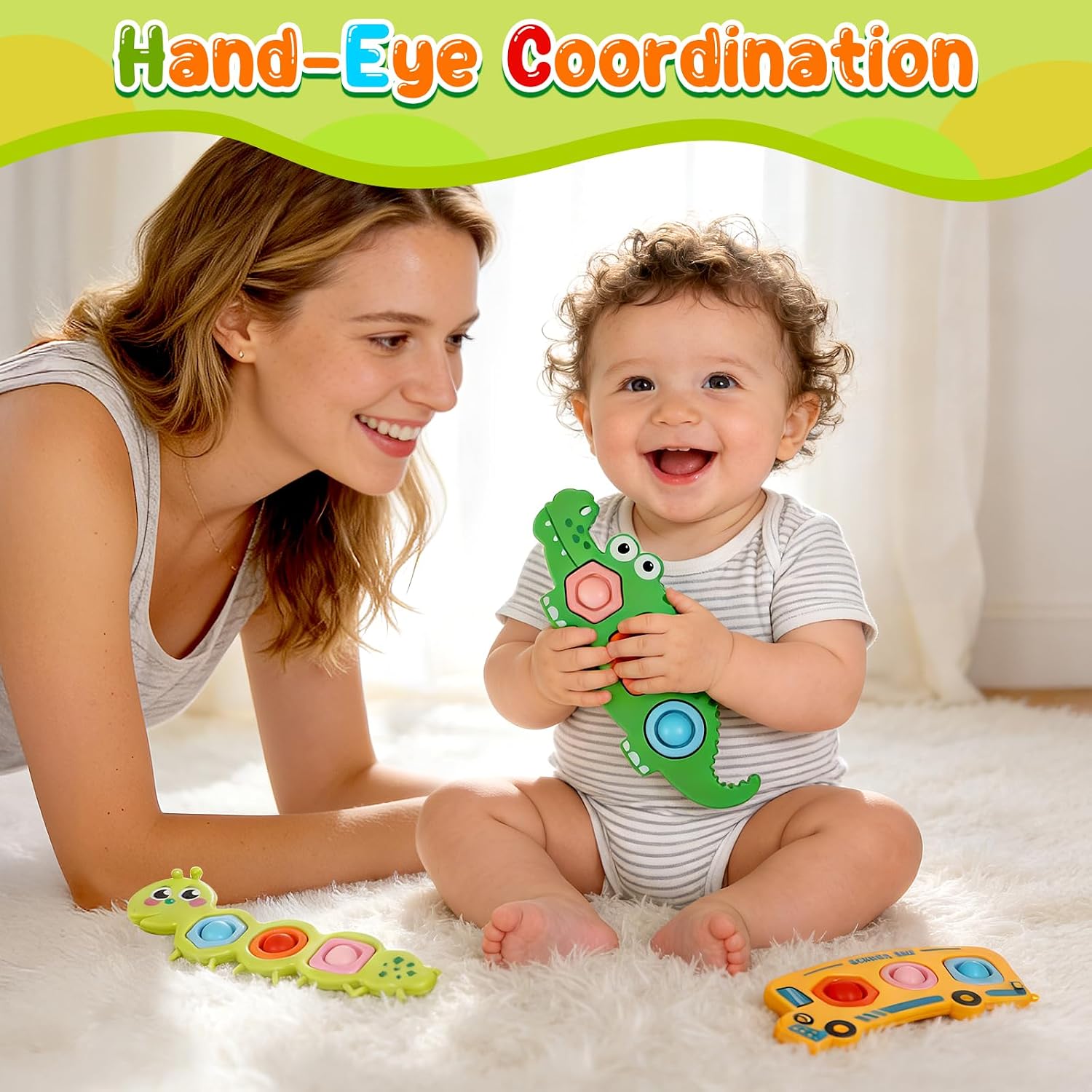 3PC Pop Fidget Sensory Toy for Toddlers 3-5, Montessori Toys for 3+ Years Old, Airplane Car Travel Toy for Toddlers 3-5, pop Fidget Toy for Classroom Prizes Student Gifts Birthday Goodie Bag Stuffers