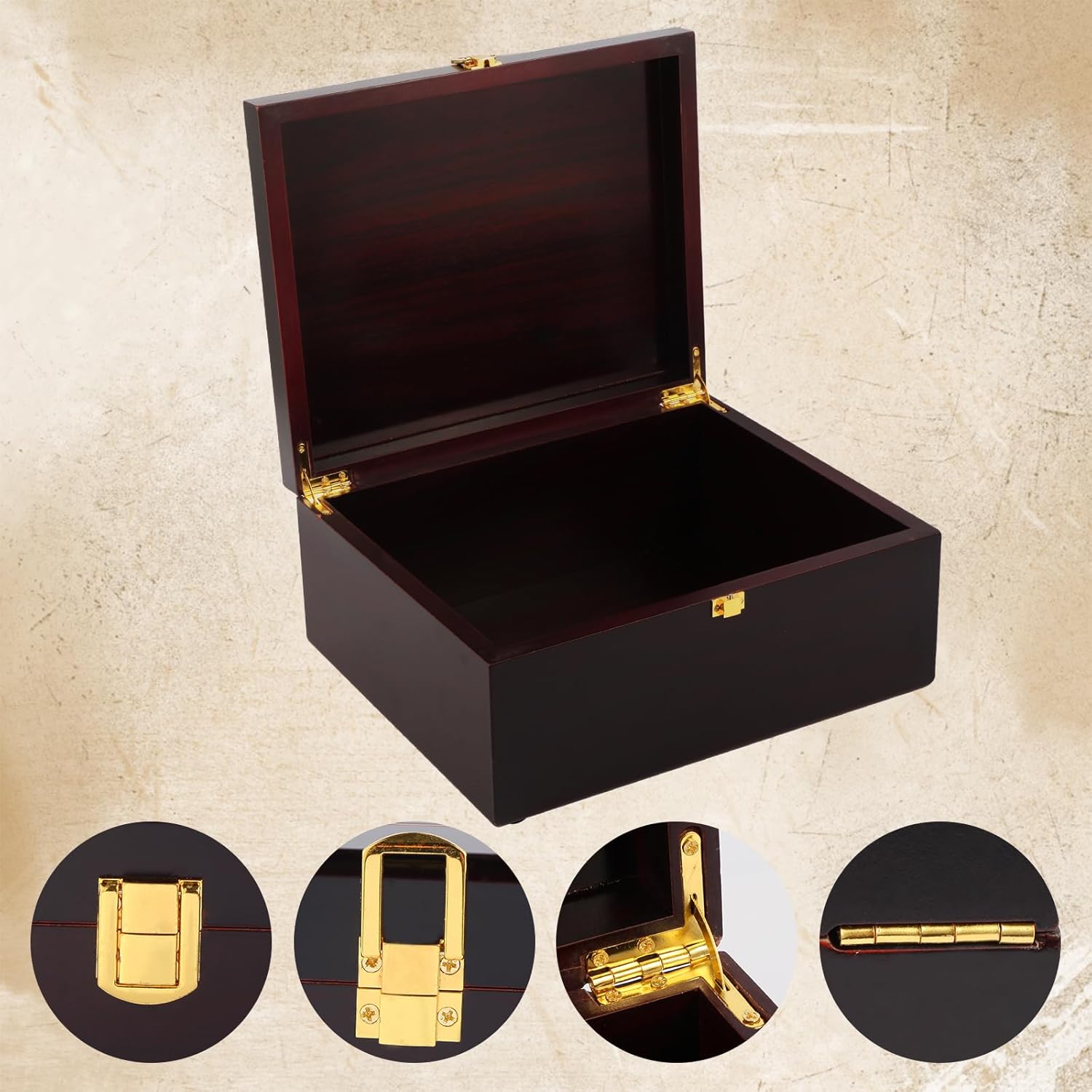 Youdear Memorials Tree of Life Wooden keepsake Box - Wooden Decorative Boxes with Lids/Keepsake Boxes with Lids - Wood Decorative Storage Boxes with Lids - Memorial Box (Tree of Life Black, Large)