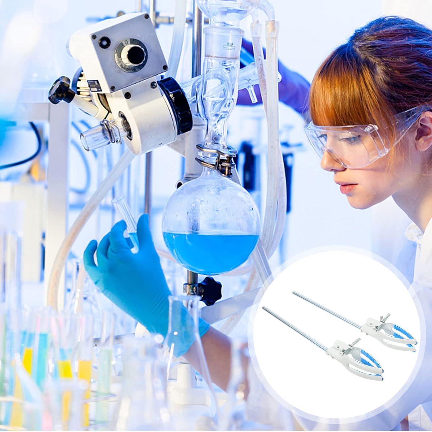 2pcs Condensing Tube Tongs Practical Beaker Clamp Experiment Universal Clip