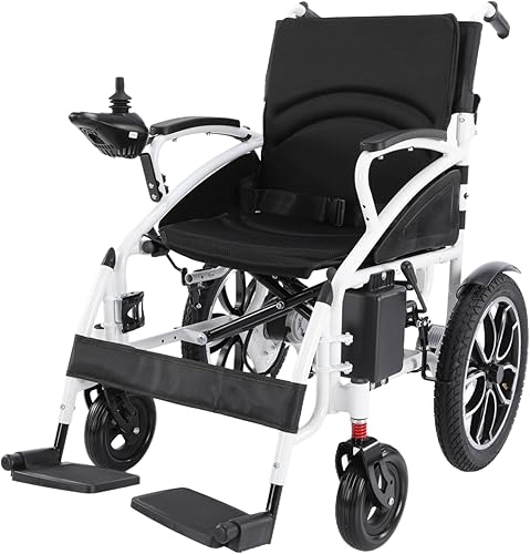 Miniatura 14 de Rubicon Silla de ruedas eléctrica plegable todo terreno DX01, motor de 500 W, rango de 12 millas, capacidad de 300 libras. Duradera, potente. Silla