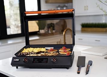 22 Inch Electric Griddle Nonstick with Lid, 8001 E-Series Tabletop Large Griddle By Blackstone with Blackstone Griddle Accessories For Indoor and Outdoor Use