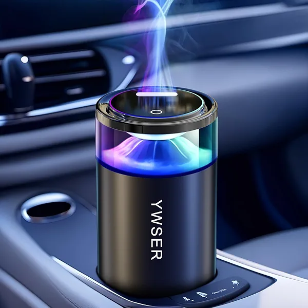 2025 Upgraded Smart Car Air Freshener Diffuser, New Car Smell Air Freshener Long Lasting, Auto On/Off, Adjustable Modes, Car Scent with 8 Ambient Lights, Car Diffusers for Essential Oil(Grapefruit)