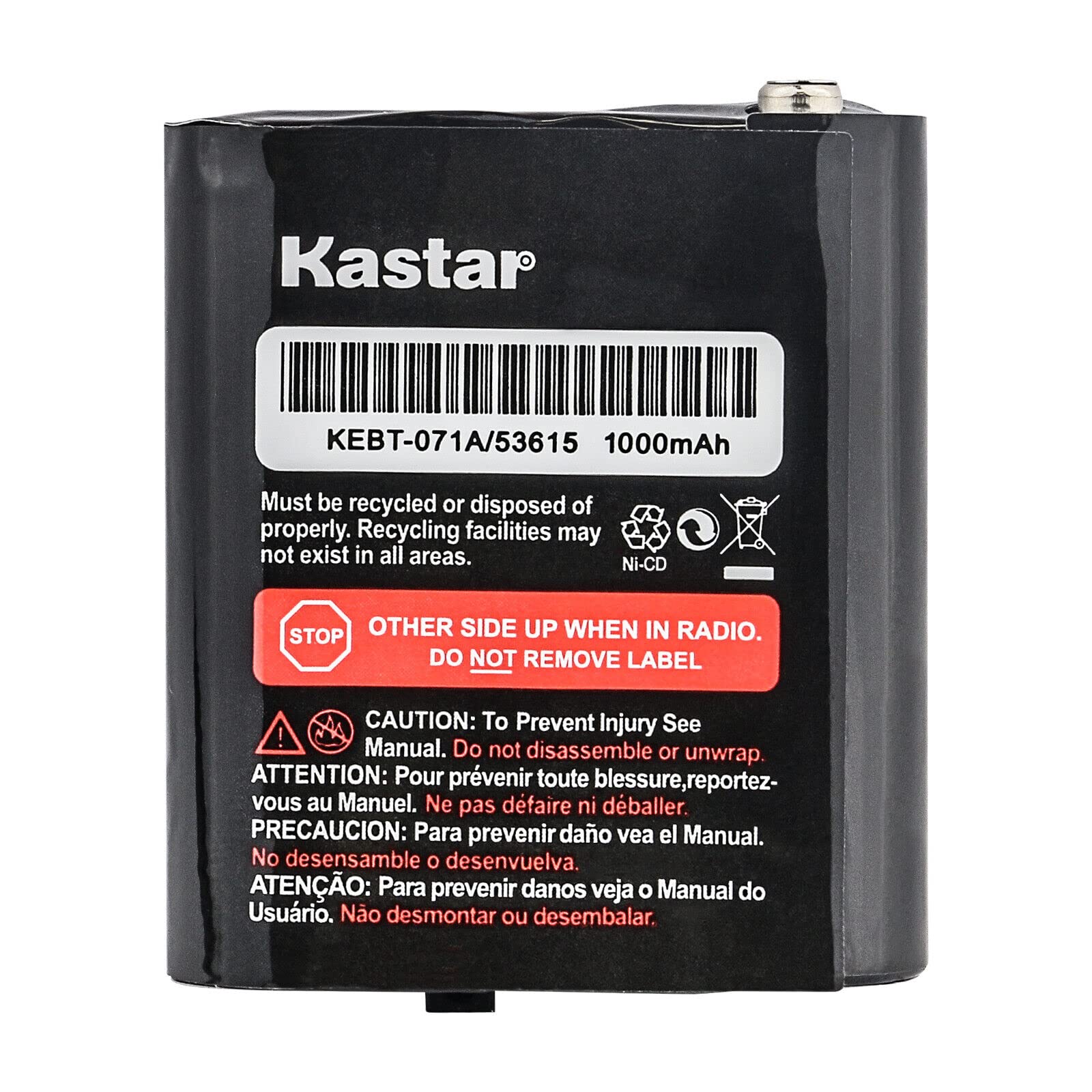 Kastar 1-Pack 53615 Battery Compatible with Motorola Walkie Talkies Two-Way Radio 53615, KEBT071B KEBT-071-B, KEBT071C KEBT-071-C, KEBT071D KEBT-071-D, KEBT650, TalkAbout EM1000, TalkAbout EM1000R