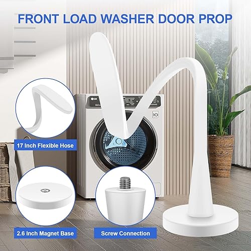 Miniatura 5 de Birvemce Accesorio de puerta de lavadora de carga frontal mejorado, estable y duradero, accesorio de puerta de lavadora abierto, fácil de usar,