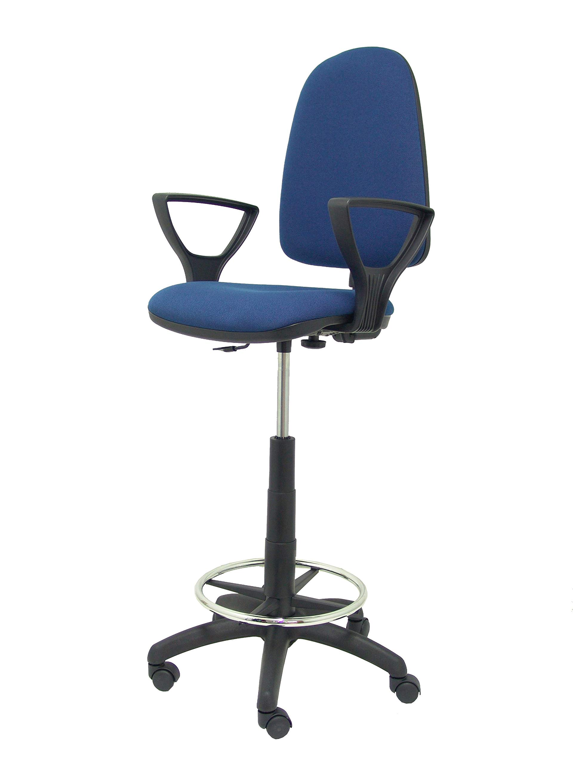 Piqueras y Crespo T04CP - Sgabello ergonomico, altezza regolabile e anello poggiapiedi Blu navy