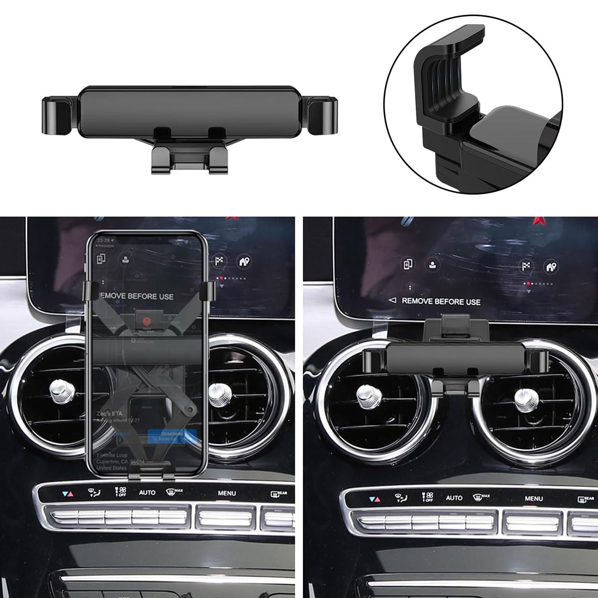Soporte de teléfono móvil para Coche,Soporte de teléfono móvil Ajustable Giratorio 360°,para Mercedes-Benz C Class GLC 2015 2016 2017 2018