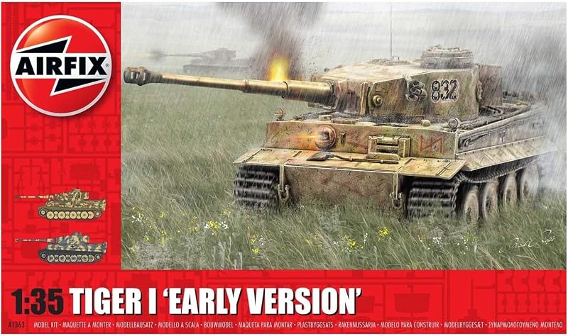 Tiger I 'Versión Temprana' 1:35 Armadura de Tanque Militar de la Segunda Guerra Mundial Kit de Modelo de Plástico A1363, Pequeño