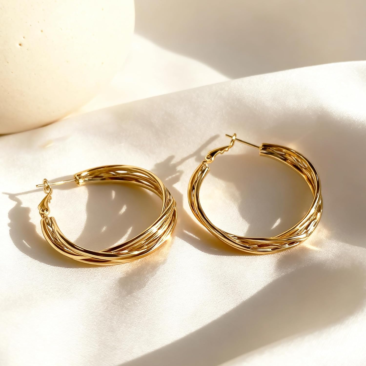 Shiny Gold Earrings for Women,14K Gold Plated Butterfly Earrings for Women,14K Real Gold Plated Dainty & Trendy Butterfly Stud Earrings for Fashion Jewelry Gifts - Image 6