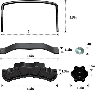 WILDROAD Universal Roof Rack U-Bolt, Upgraded 2 PCS Roof Basket U Bolts | Replacement Hardware Mounting Brackets Kit for Universal Roof Rack and WILDROAD Steel Roof Platform, Easy Installation
