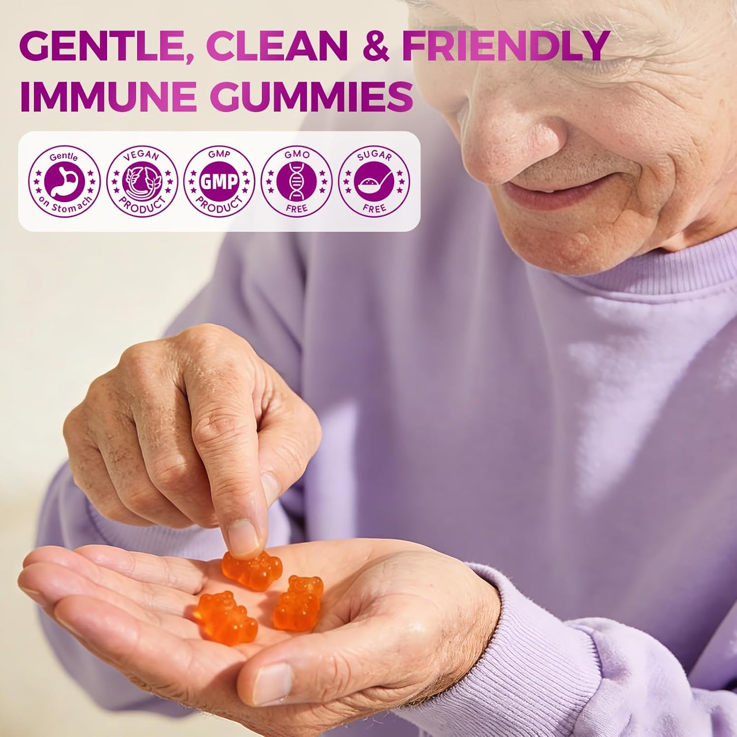 Quercetin Gummies, Quercetin with Bromelain, Vitamin C, Zinc & Elderberry, High Potency Immune Support, Respiratory Health & Antioxidant Supplement for Adult & Kid, Vegan, 60 Gummies (2 Pack)