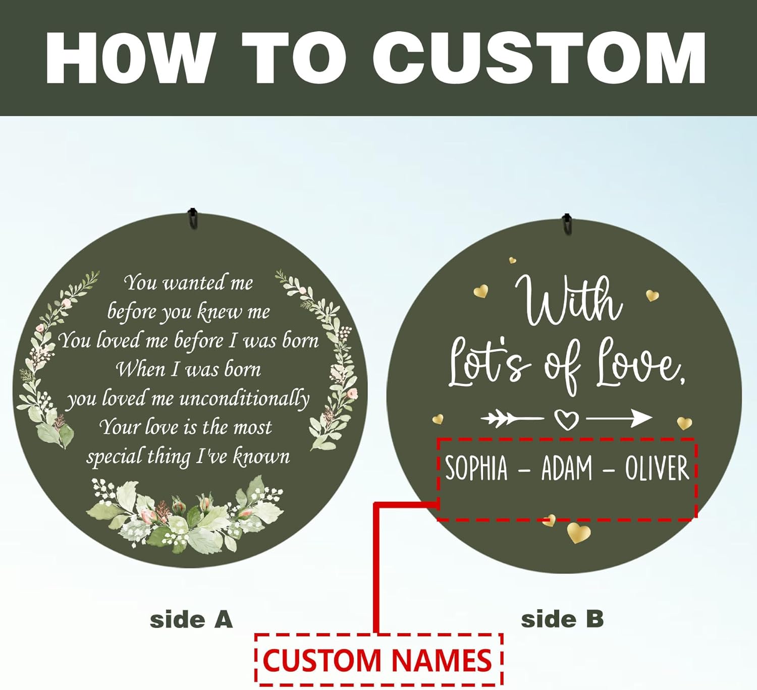 ASTARIN Personalized Wind Chimes for Mom Form Husband, Mom Birthday Gifts Wooden Windchimes for Outside Indoor, Garden Patio Decor