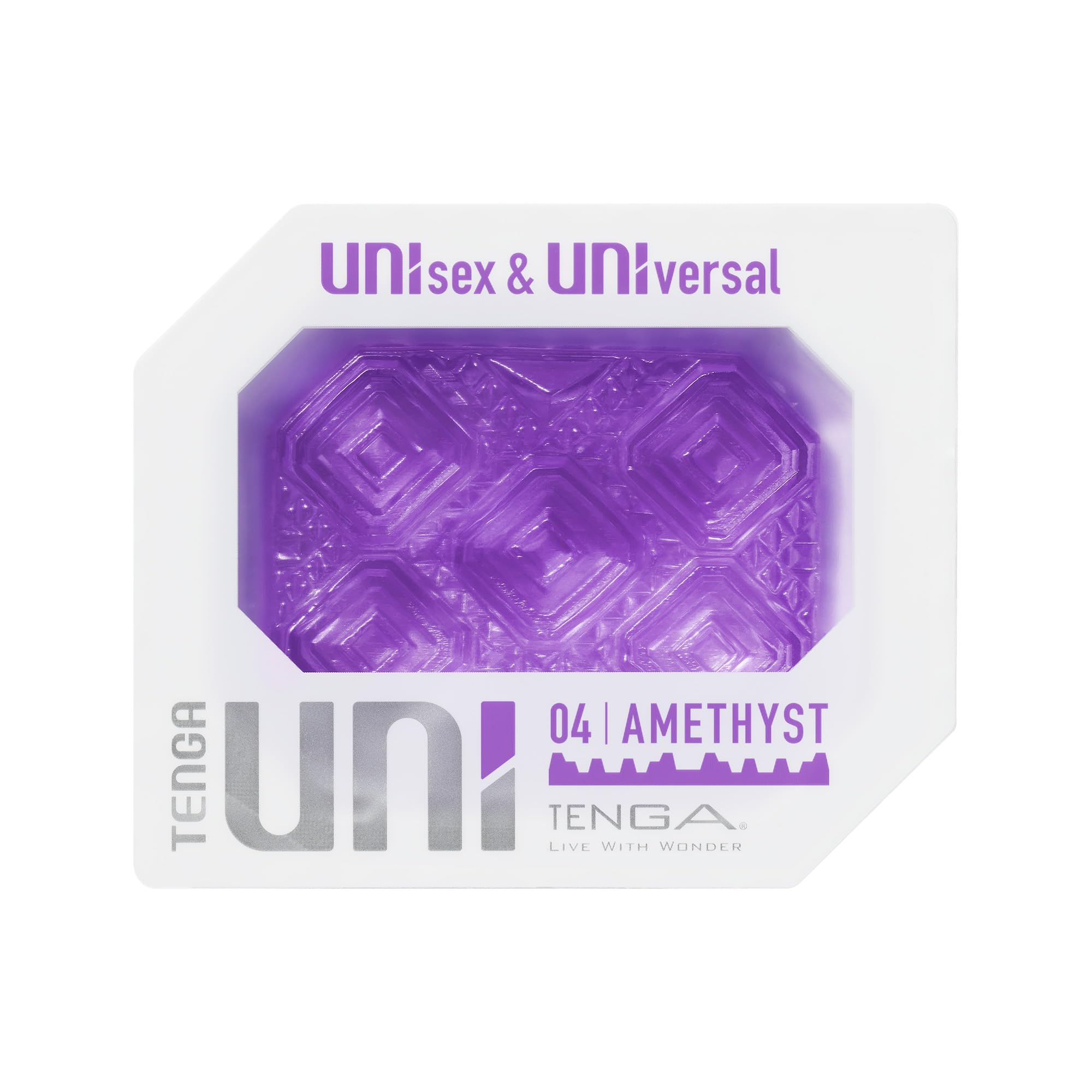TENGA UNI AMETHYST テンガ ユニ アメジスト スクエアカット ユニセックス ぷるぷる触感 使い切り ミニローション付き