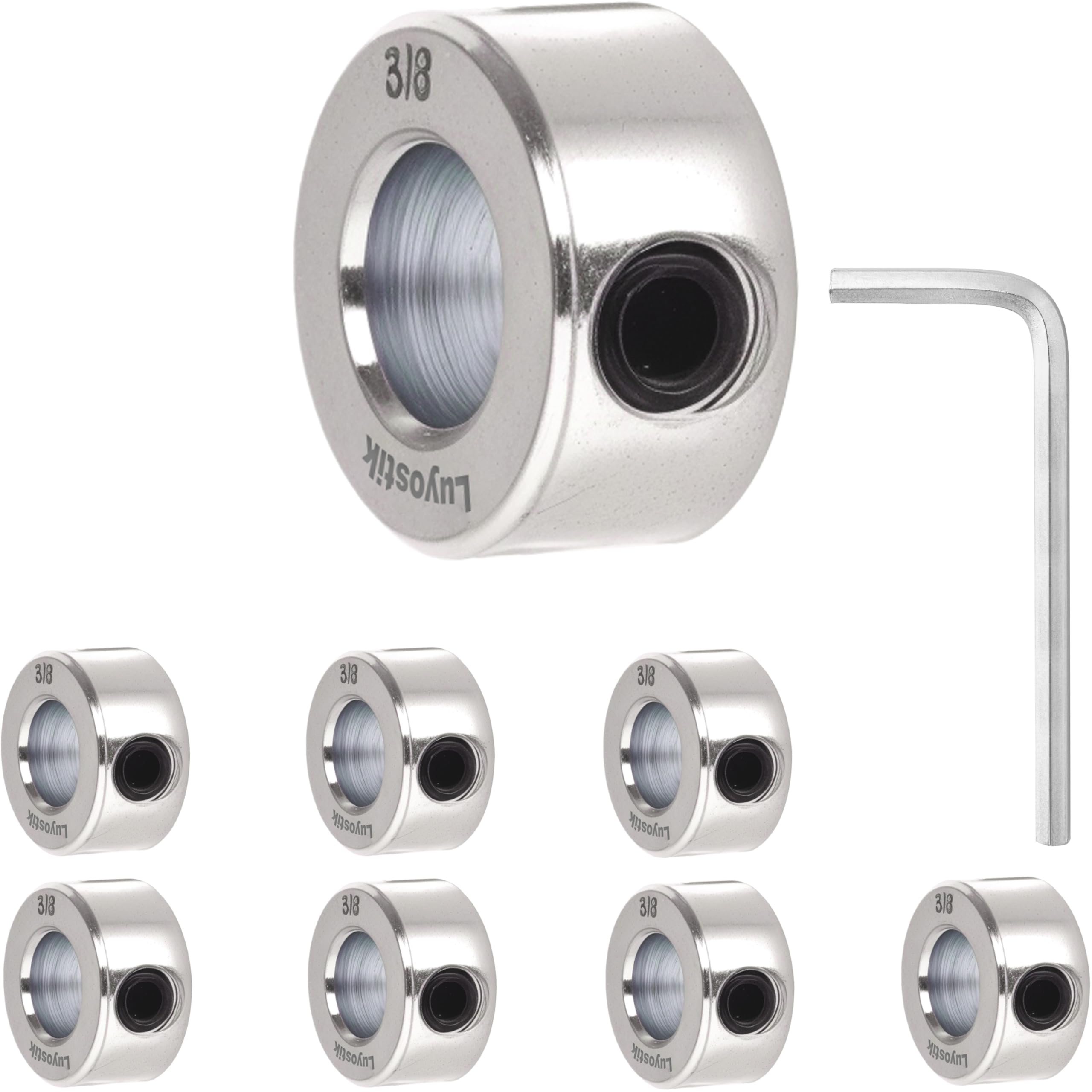 Zinc Plated Shaft Collars - 8 Pack -25 Zinc Plated Shaft Collars - 8 Pack -25