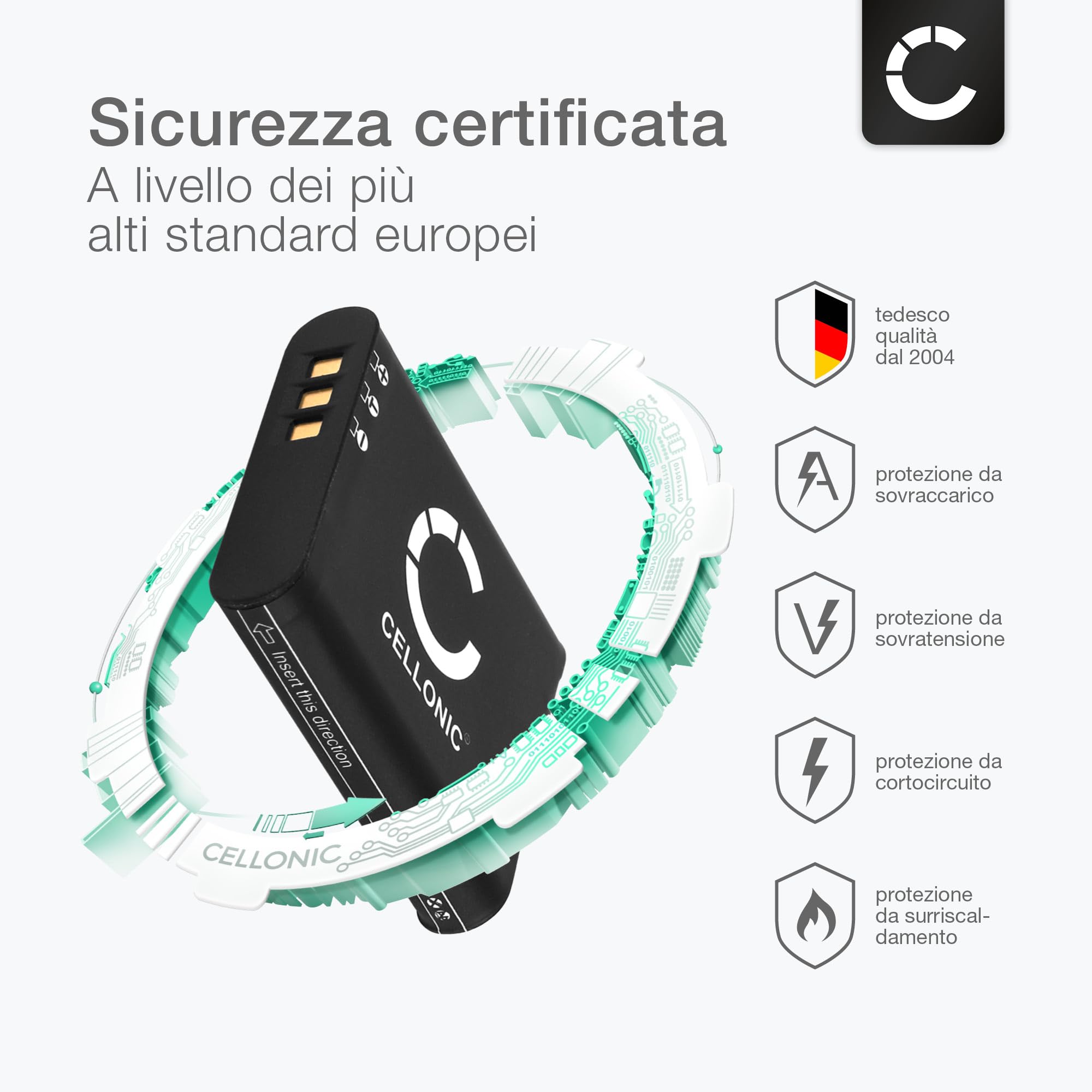 CELLONIC 2x Batteria per Fotocamera Compatibile con Ricoh GR III, GR IIIx, G900, DB-110 – (1100mAh, 3.6V)