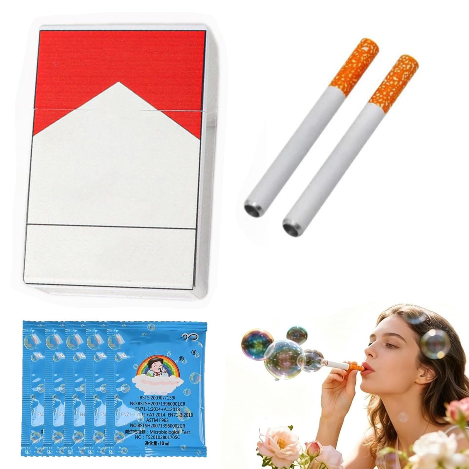 KSJEHW máquinas de cigarrillos de burbujas para mujeres y hombres, mini pompas de jabón, soplador de burbujas, idea de regalo para bodas, cumpleaños, celebraciones