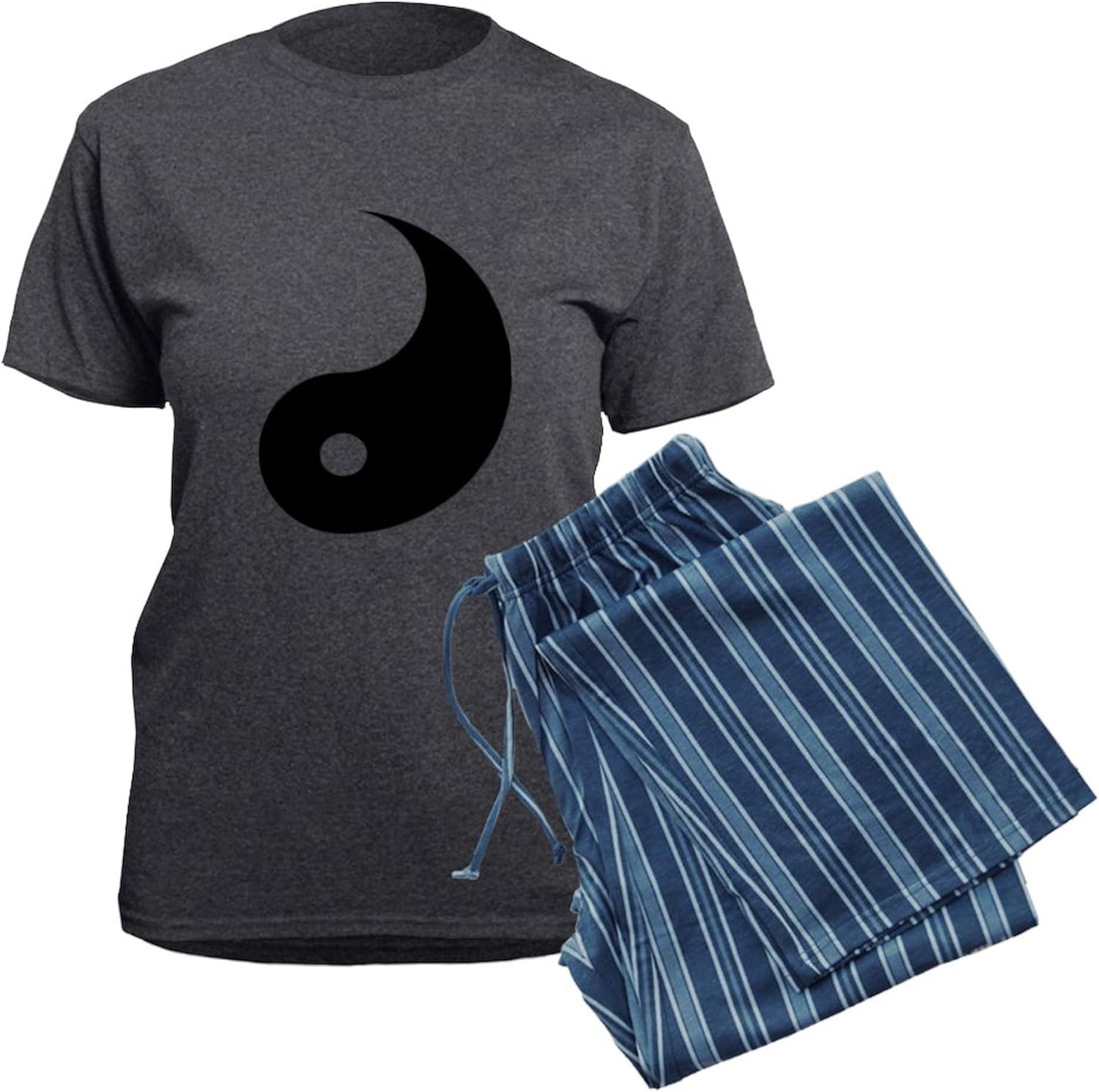 CafePress Yin One of A Pair Pajamas Women's Charcoal Novelty Pajama Set