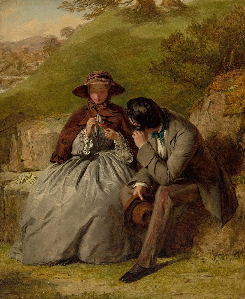 Cuadro de los amantes de William Powell Frith en lienzo decorativo de 60x90cm 5