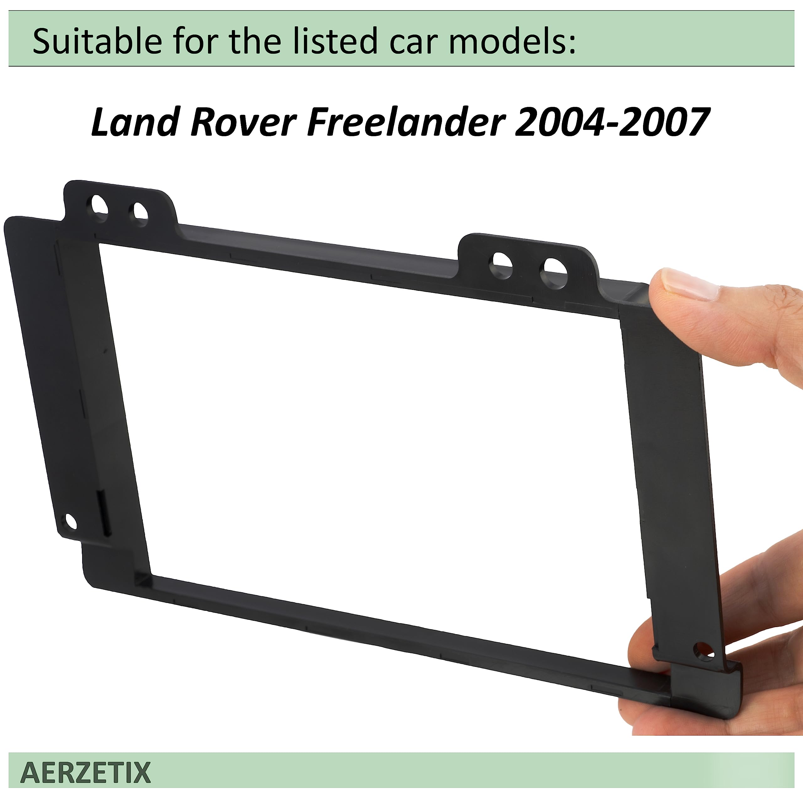 AERZETIX - C40941 - Marco Adaptador 2 DIN para Radio de Coche - en plástico - Compatible con Land Rover Freelander 2004-2007