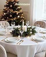 Vista 8 de Pureegg - Juego de 10 manteles de plástico desechables redondos de 84 pulgadas, para fiestas, picnics, bodas, manteles decorativos, redondos, Blanco