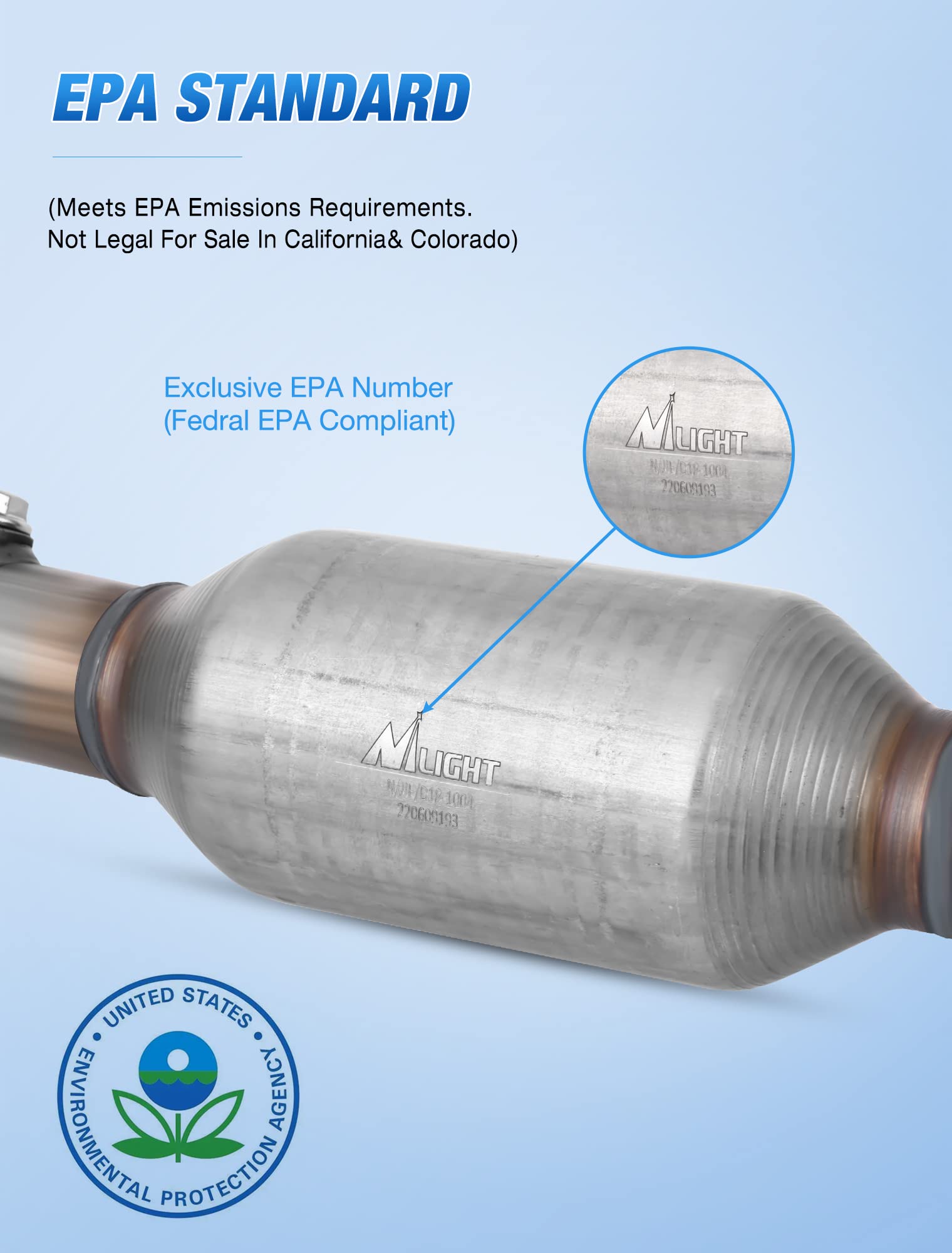 Nilight Katalysator Für Chevy Cobalt 2.2L 2.4L - EPA Standard, Edelstahl