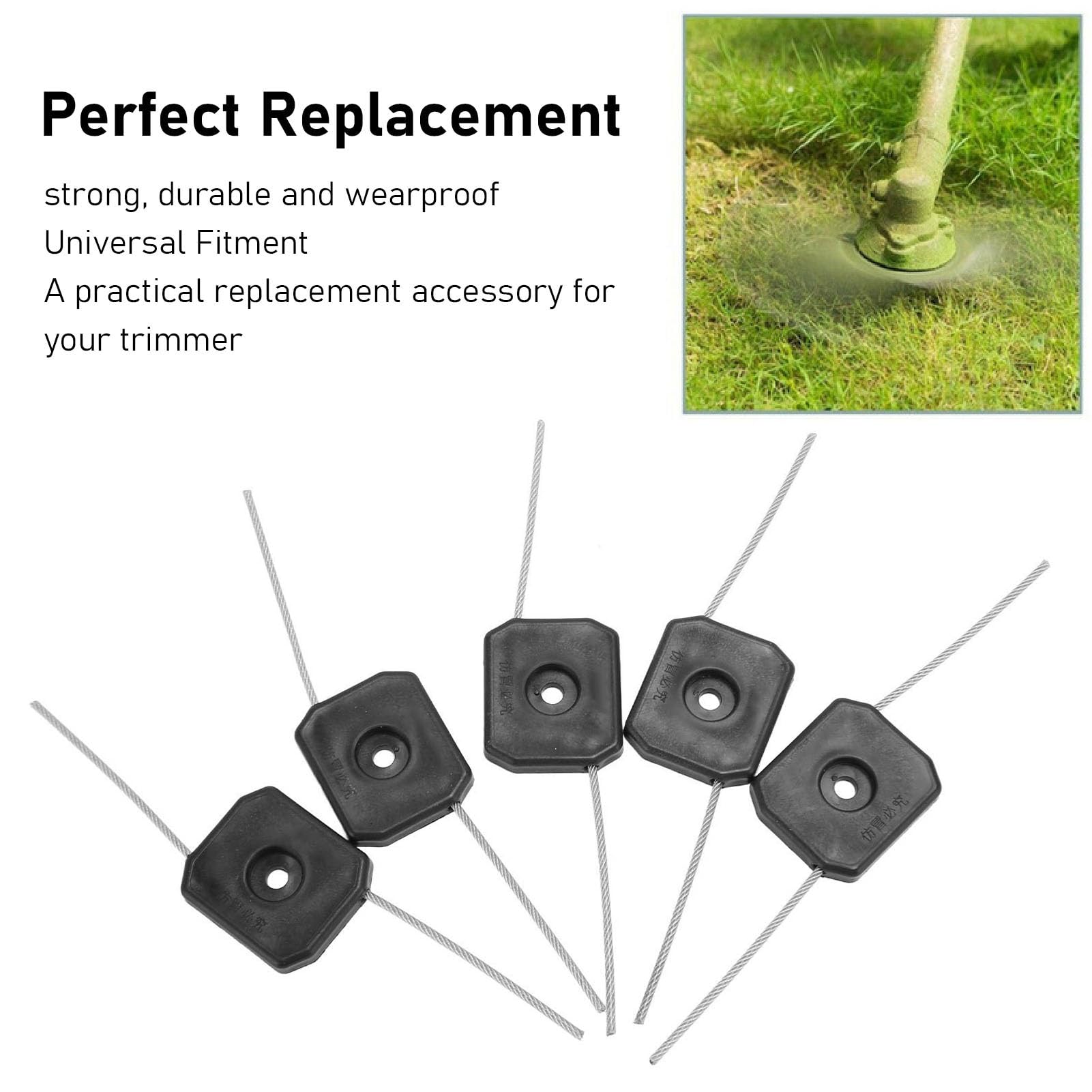 Jeanoko Grass Trimmers Head, 5pcs Trimmer Head Replacement 150mm Line Sturdy Easy to Install for Garden