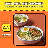Vista 4 de Maruchan Ramen Fideos instantáneos sabor a pollo, comidas listas para comer, 3 oz, 24