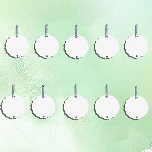 10 piezas de 1.6 pulgadas de sublimación hilandero de viento, colgante pequeño de aluminio 3D para patio y jardín, para transferencia de prensa de