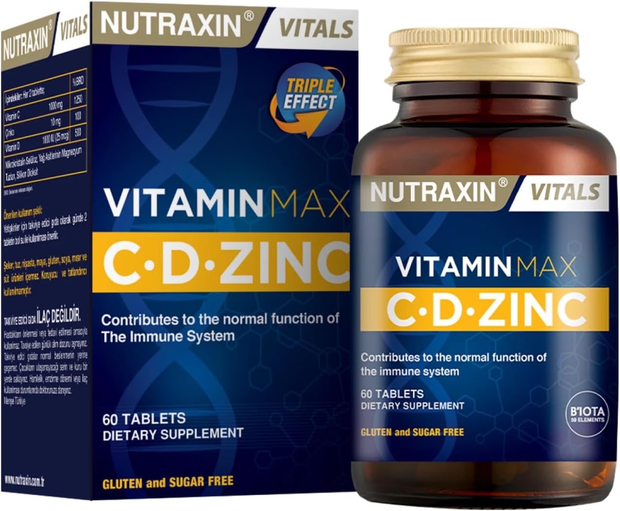 Nutraxin Vitamin Max C-D-Zinc 60 Tablet