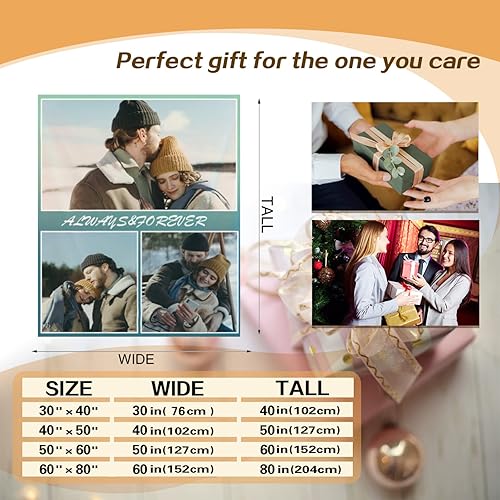 Vista 44 de Manta personalizada con texto fotográfico, manta de imagen personalizada para bebé, madre, padre, adultos, amigos, amantes, regalo personalizado
