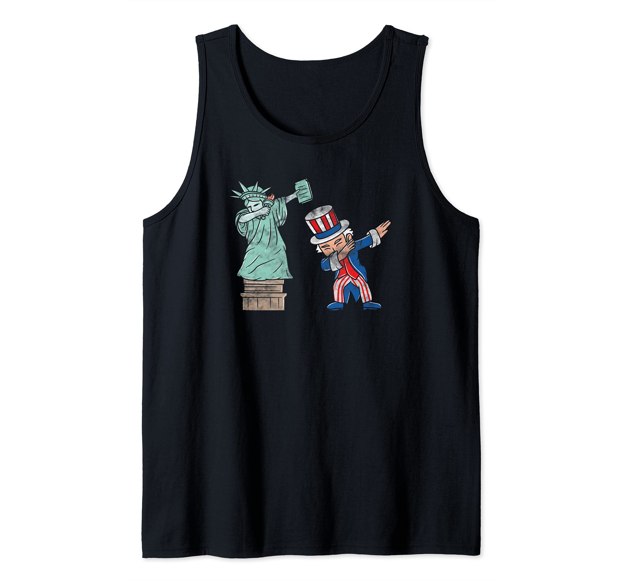 US Merica Dabbing Statue Of Liberty 4th of July Tank Top