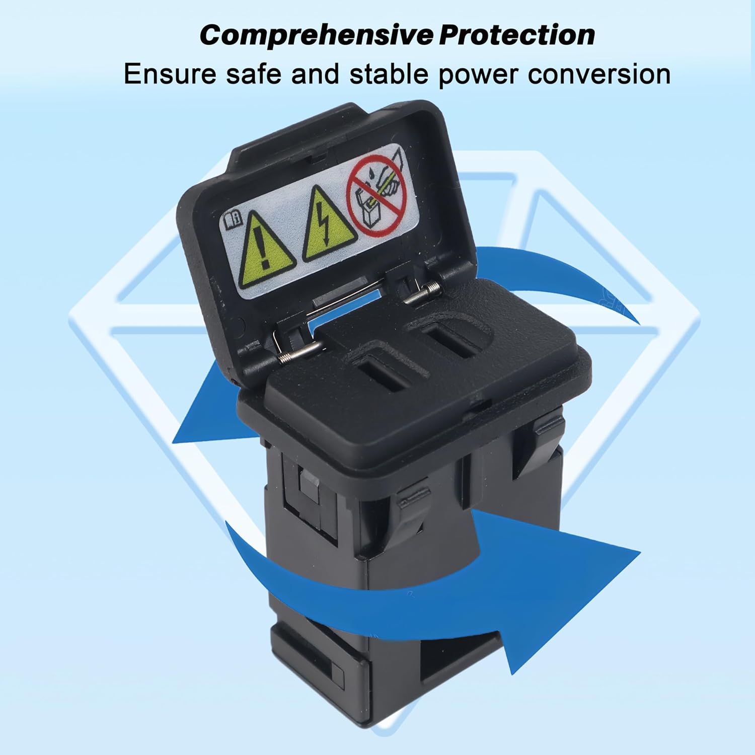 5082095AB Console Inverter Power Outlet Compatible with 09-12 Chrysler Dodge Jeep Ram 115V AC 150W, Replace 05082095AB 5082095 P5082095AB P05082095AB