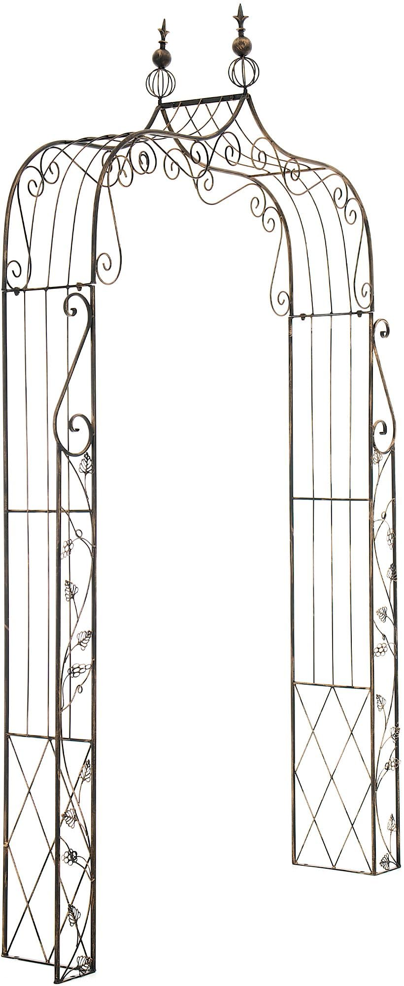 Rosenbogen Bremen - 143x30x248cm, Metall, Bronze | Rankhilfe Rosen Rankgitter Gartendekoration