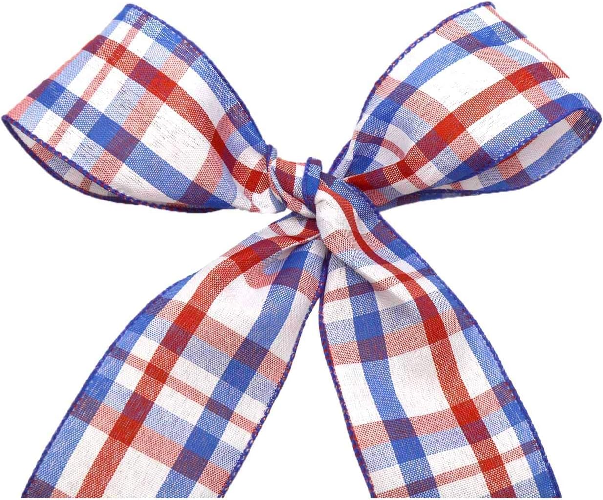 Morex Ribbon 7380 Color Chic Plaid Ribbon, 2.5" x 50 Yd, Red/White/Blue