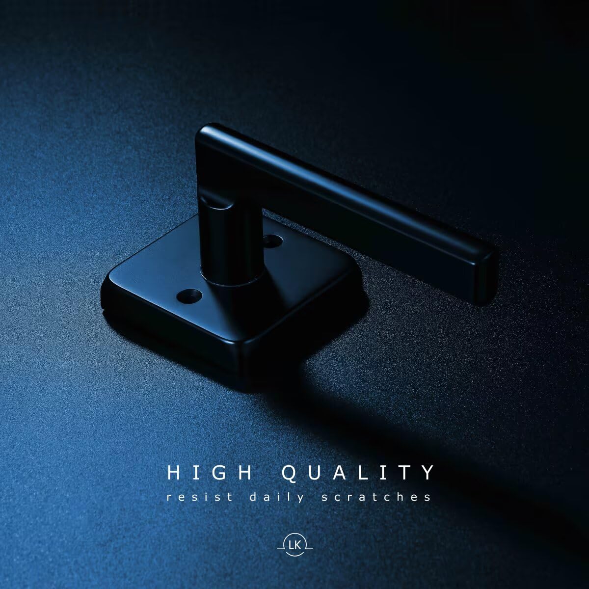 Linkaa Matte Black Door Handles - Push Lock Security -8 Linkaa Matte Black Door Handles - Push Lock Security -8