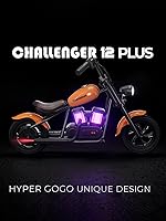 Vista 2 de Hyper GoGo Motocicleta eléctrica para niños Bicicleta de estilo retro con iluminación ambiental, música integrada, velocidades de hasta 10 MPH y 60