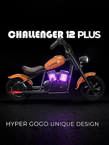 Miniatura 2 de Hyper GoGo Motocicleta eléctrica para niños  Bicicleta de estilo retro con iluminación ambiental, música integrada, velocidades de hasta 10 MPH y 60