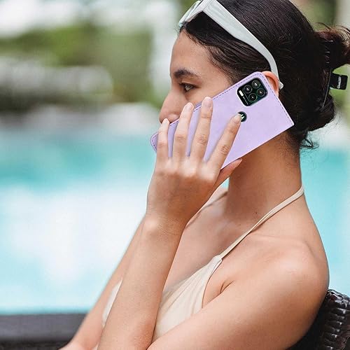 Miniatura 5 de Funda para teléfono Moto G Stylus 5G 2021, tarjetero de cuero, correa de muñeca, cierre magnético, a prueba de golpes, funda protectora con tapa