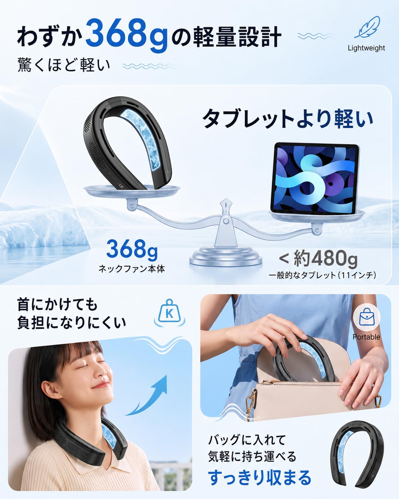 Amazon.co.jp: ネッククーラー 首掛け扇風機 【家電専門誌が注目する