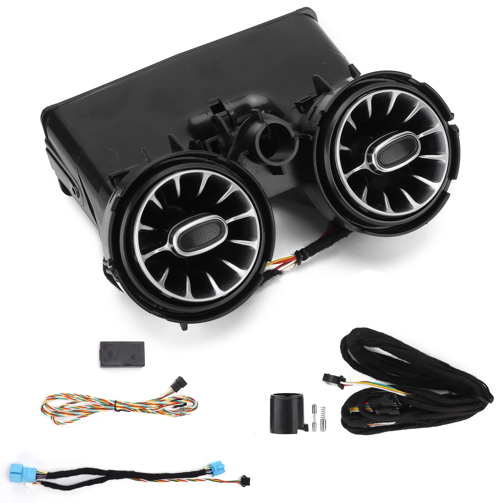 Luci D'atmosfera a LED Per Bocchetta Dell'aria, Kit di Luce Ambientale Per Bocchetta Dell'aria a Turbina Posteriore a 64 Colori a LED Compatibile con Mercedes‑Benz Classe C GLC W205 X253 2019‑2021