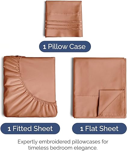 Vista 1759 de Juego de sábanas de 4 piezas tamaño king, extrasuaves, transpirables y refrescantes con esquinas profundas, sábanas de fácil ajuste y sin arrugas
