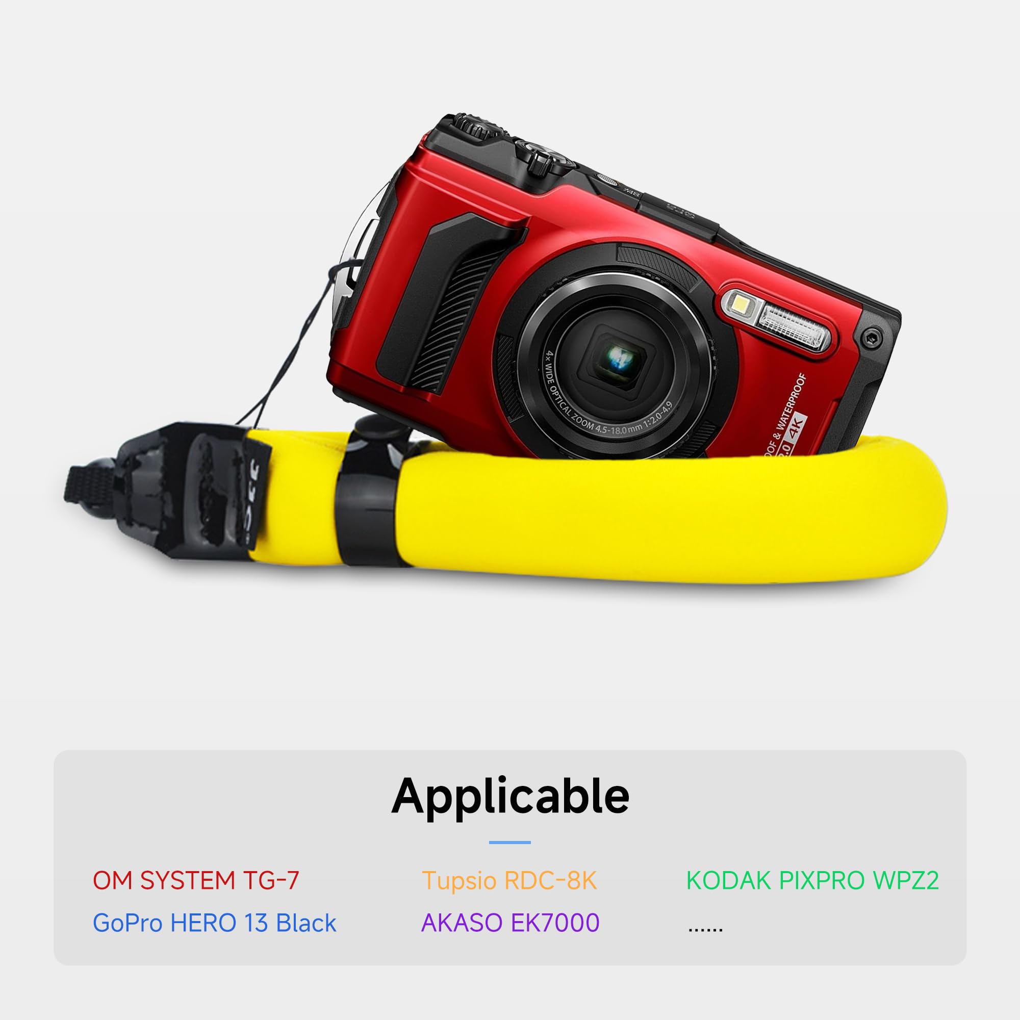 PROfezzion Wodoodporny pasek na nadgarstek do aparatu Gopro Hero 9 8 do aparatu podwodnego Canon Olumpus Nikon