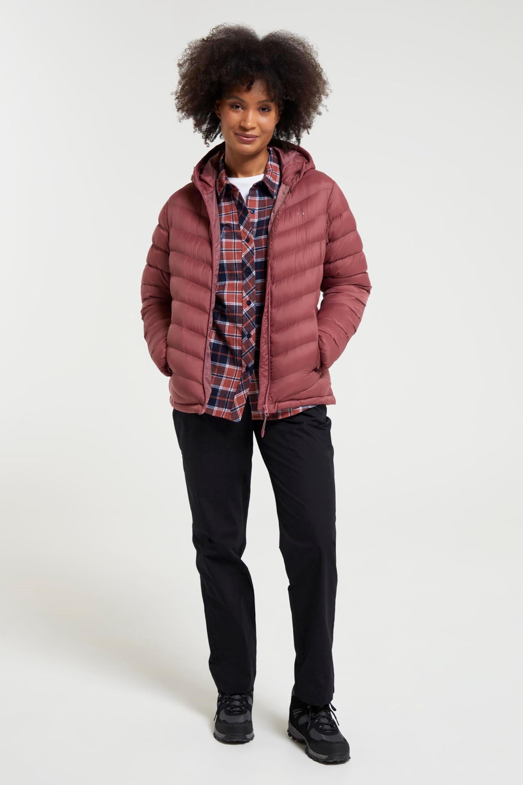 Mountain Warehouse Seasons Womens Padded Jacket - Water Resistant Coat, Puffer Jacket, Front Pockets, Adjustable Elastic Cuffs & Hood - For Spring Summer, Outdoors — view 9