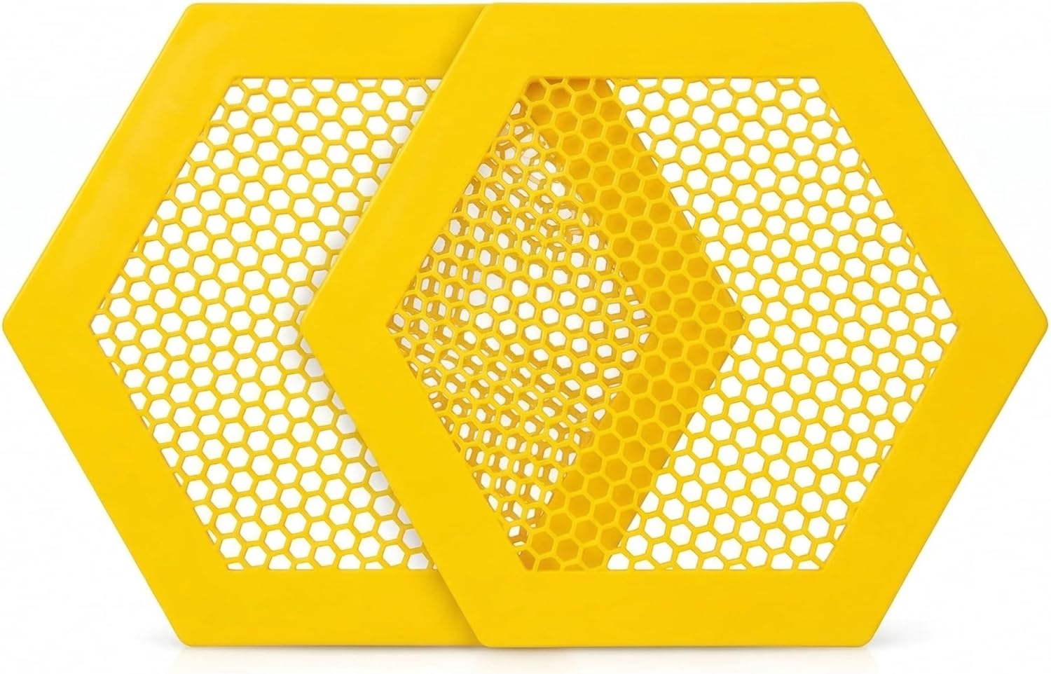 Bee Watering Station Floating Bee Waterer for Bird Bath, Hexagon Bee Landing Pad for Bees & Butterflies, Safe Bee Water Feeder for Garden, Patio & Pond, PP Material Yellow*2pcs,L