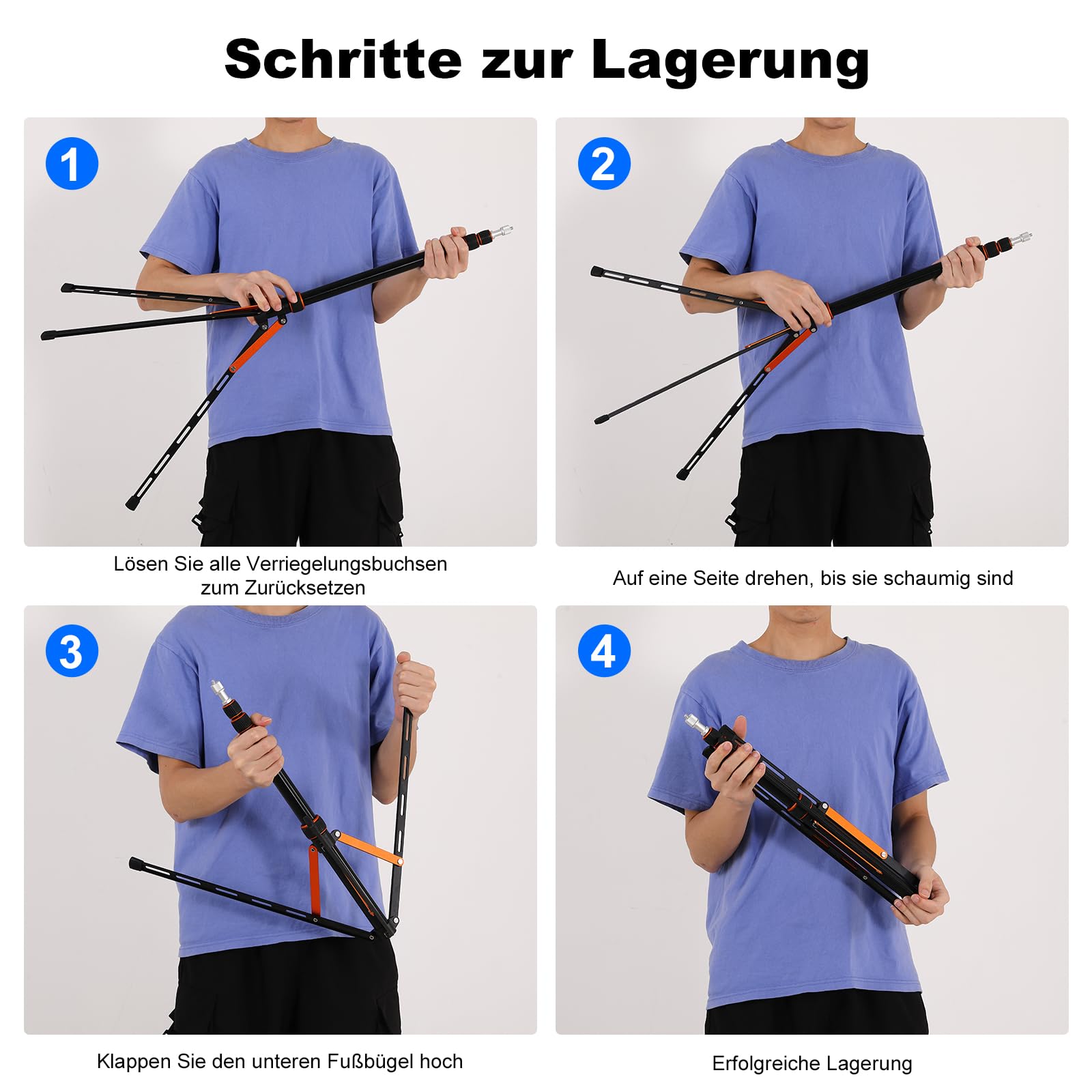 Soonpho Lichtstativ aus Aluminiumlegierung mit 180° umkehrbaren Beinen,1/4"-3/8" Schraubadapter und Tasche,102,36in/260cm tragbares Reisestativ für die Fotografie im Freien, Speedlite Strobe Softbox